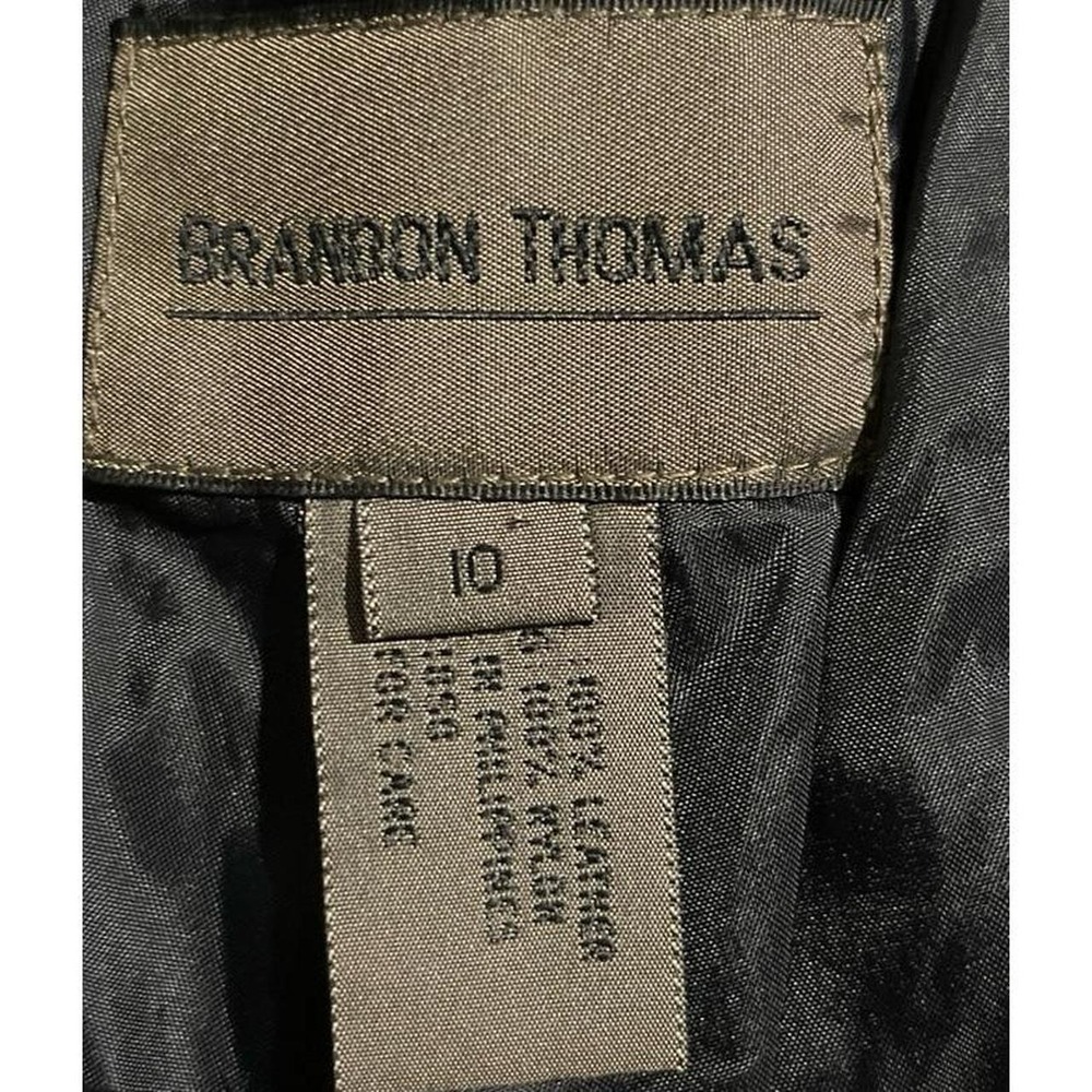 Womens Brandon Thomas Motorcycle Straight Leg Black 100% Leather Pants - Picture 4 of 6